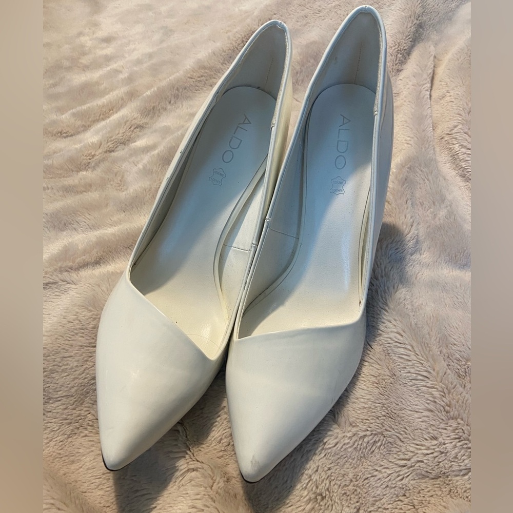 Aldo White Heels Size 10